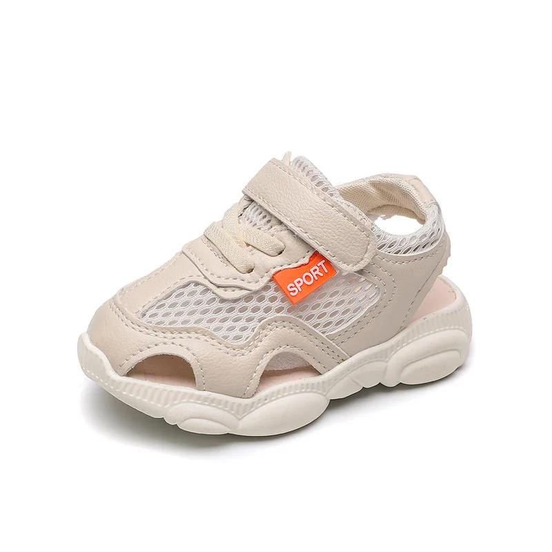 

Size 21-30 Summer Sandals for Kids Boys Girls Cut-outs Sneaker Children Sport Sandals Comfortable Summer Baby Beach Shoes G06092 22 бежевый