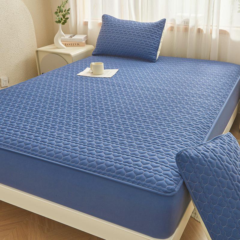 Soybean Cotton Waterproof Bed Sheet - Love Style, Mattress Protector Compatible with Simmons.