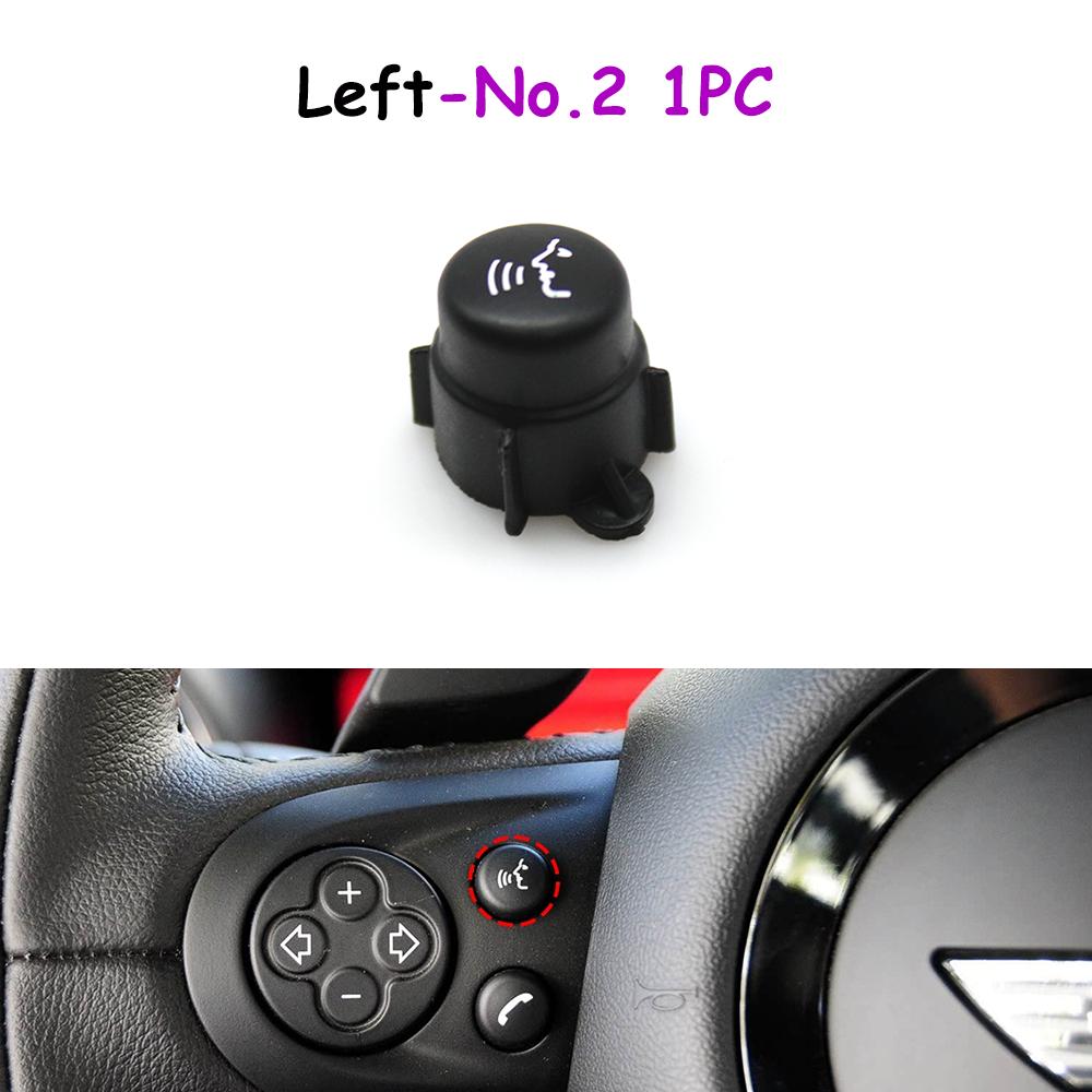 

R55 R56 R57 R58 R59 R60 R61 Car Multifunction Steering Wheel Volume Button Cover Cruise Control Switch Trim For BMW MINI Left-NO.2