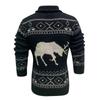 Autumn Winter Men's Long Sleeve Lapel Single Breasted Sweater Slim Cardigan Sweater Coat
