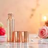 Pure Copper Drinkware Gift Set – Embossed Design with 1 Bottle (900 ML) & 2 Glasses (275 ML) In a Blue Box
