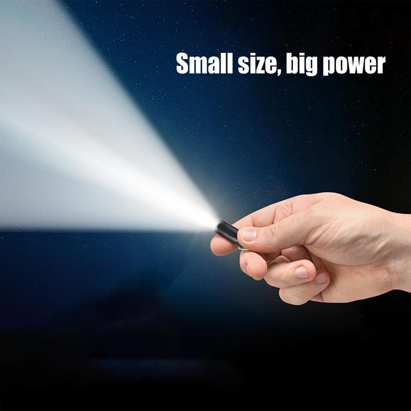 Key Ring Flashlight Small Key Chain Flashlight Battery Powered Portable Light Pocket Torches For Travel Night Indoor Home