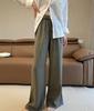 Women's Summer Japanese Style Cotton Linen Wide Leg Elastic Waist Pants
