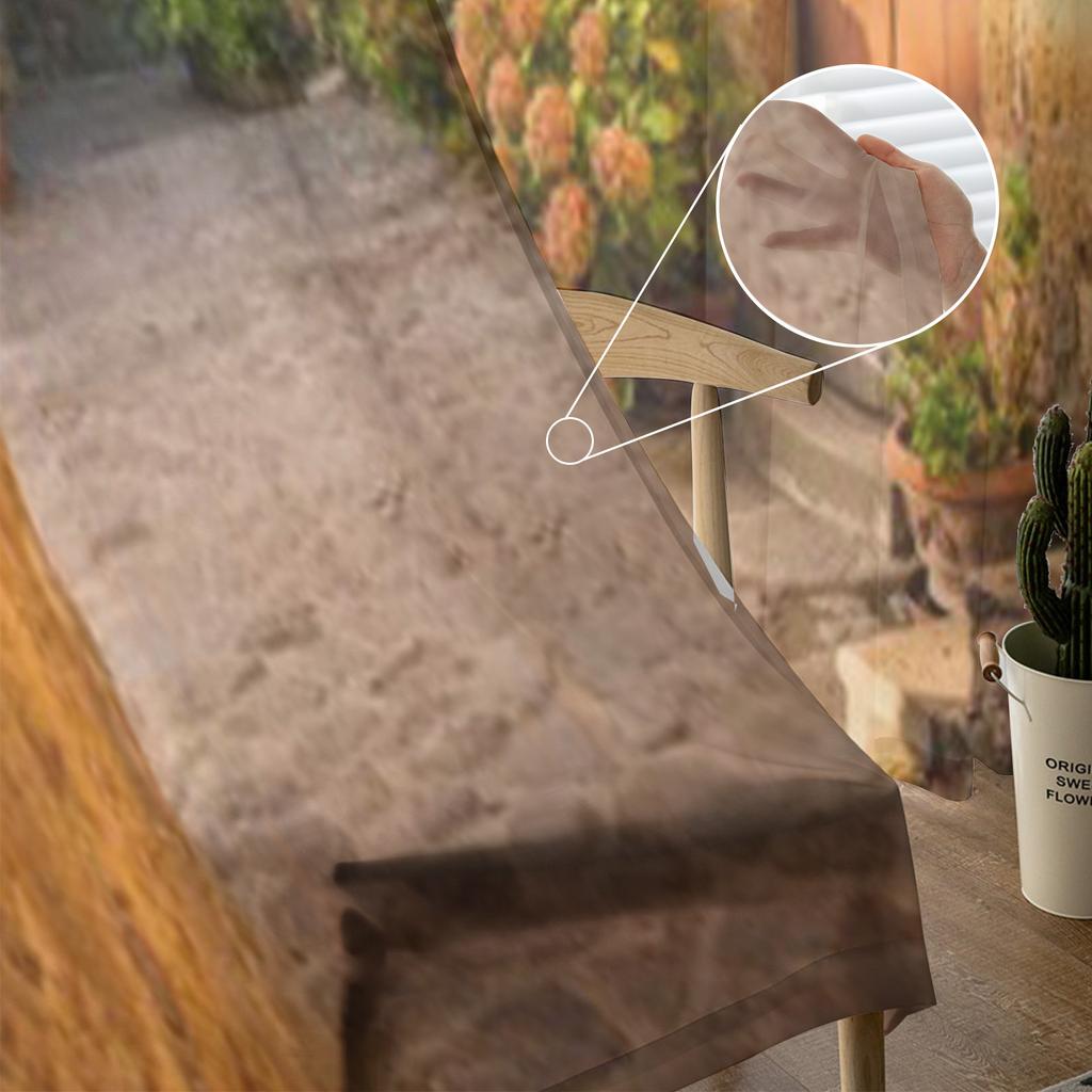Small Alley In The Tuscan Village Chiffon Sheer Curtains for Living Room Bedroom Decoration Window Voiles Tulle Curtain