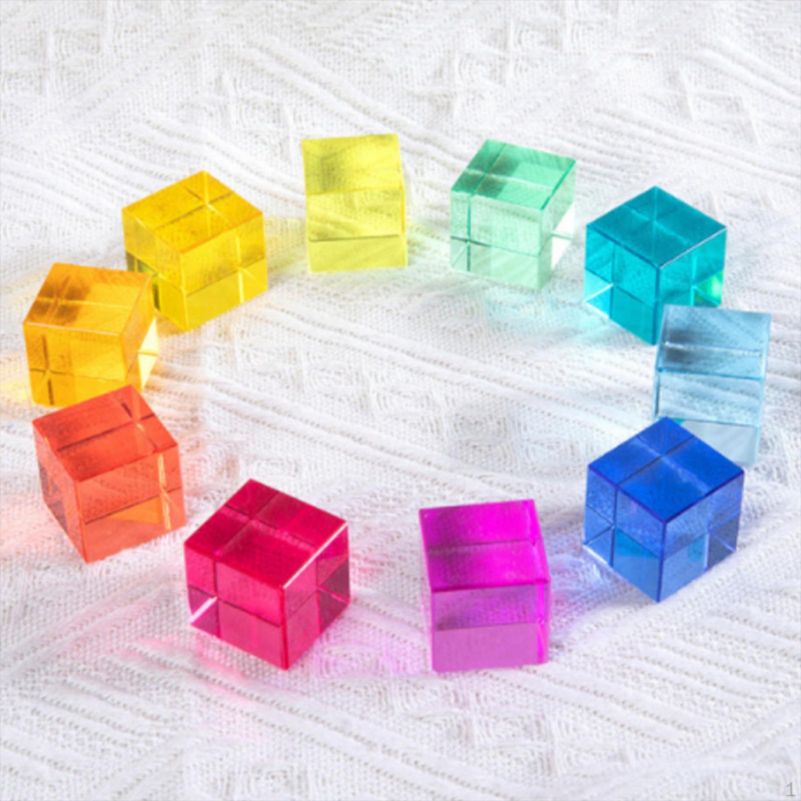 

100 штук радужных акриловых кубиков для складывания, обучающие, когнитивные игрушки для мальчиков