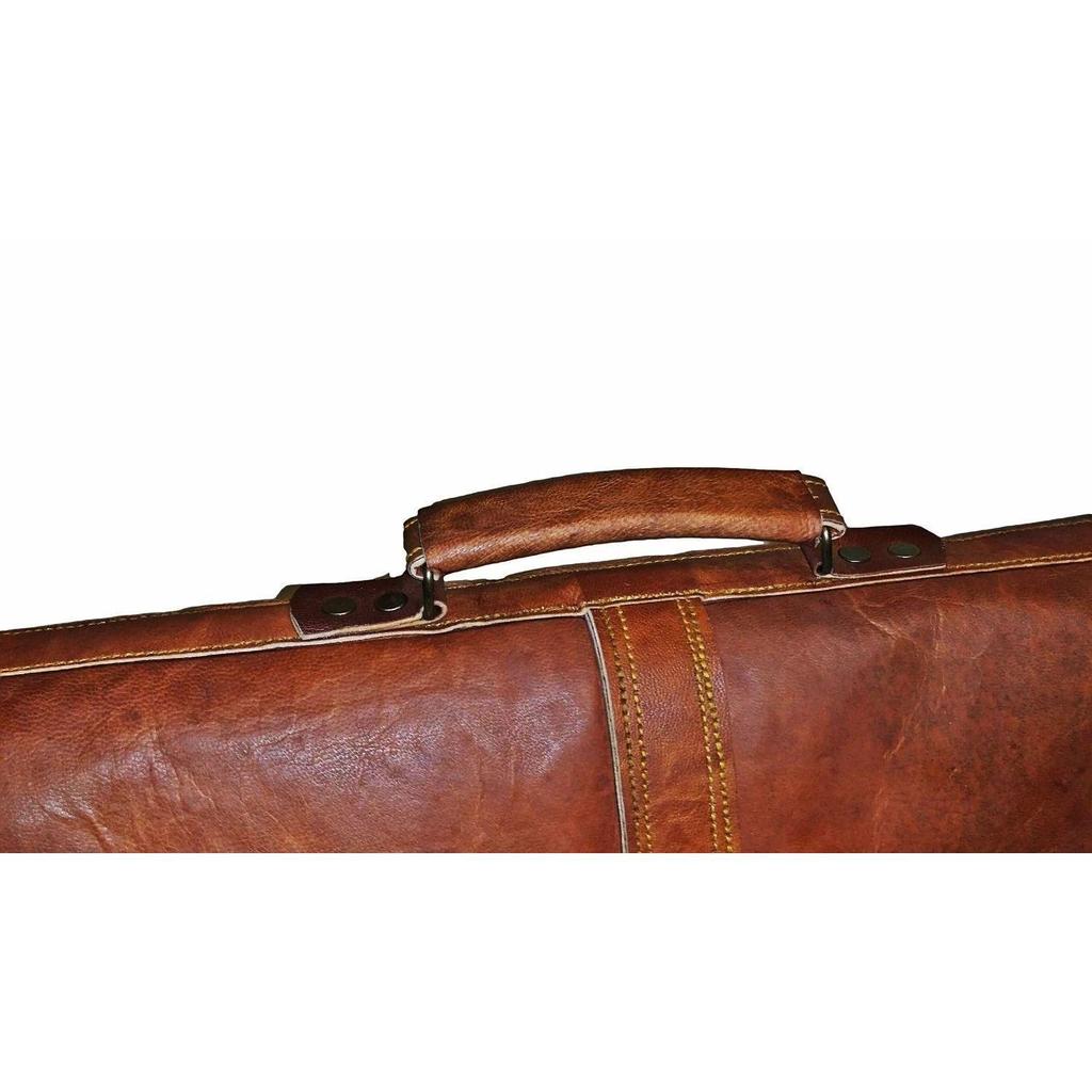 Men Vintage Genuine Leather Satchel Shoulder Laptop Bag Messenger Briefcase NeW