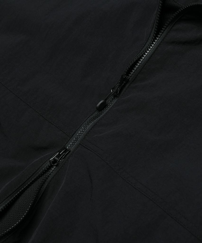Annot Nylon Hooded Windbreaker Black