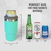 INIBULAM 4 in 1 Stainless Steel Beer Can 14oz Double Insulated Can Cooler Holder, Cold/Hot (Light Blue)