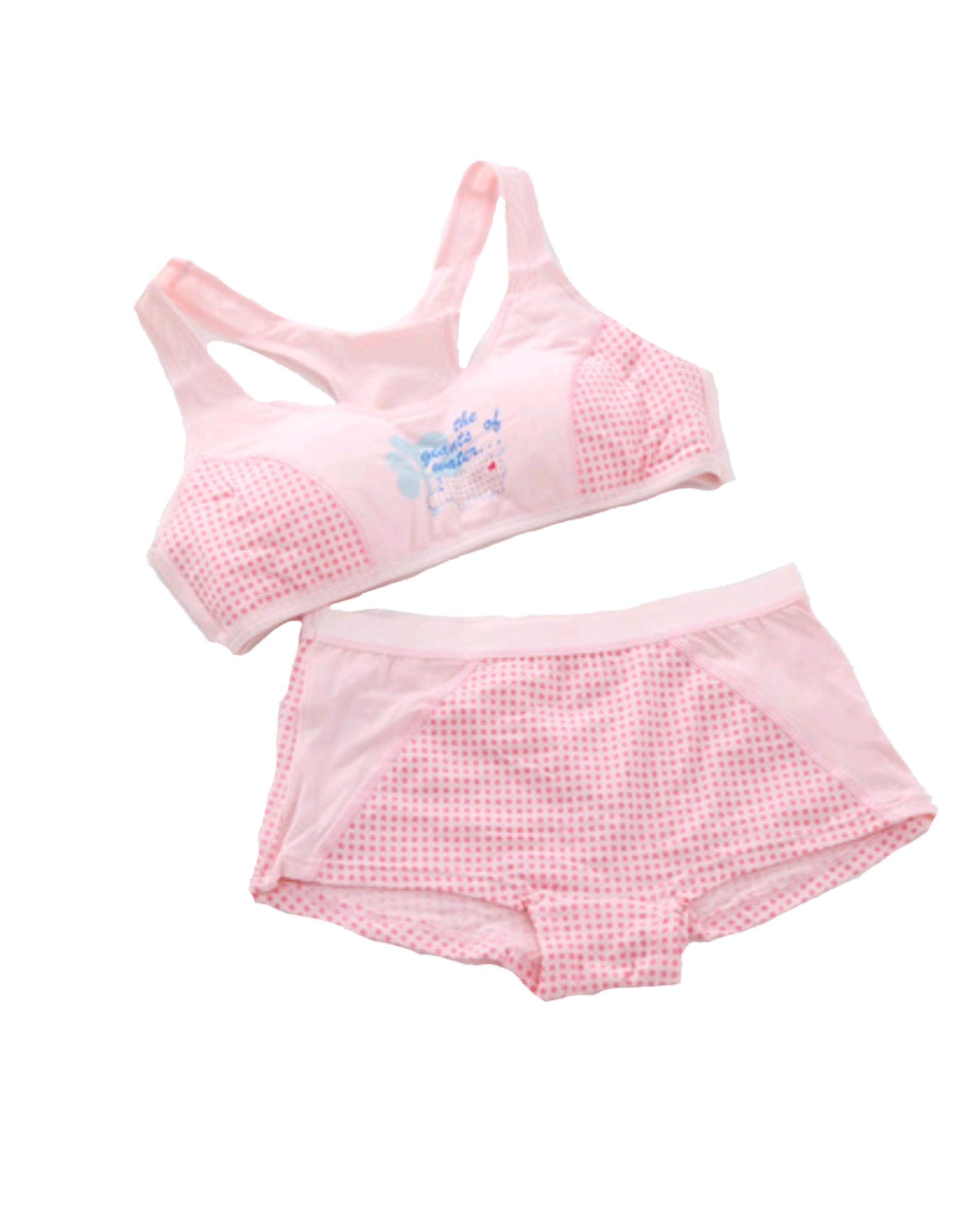 

GOODS Plus Size Real JS Series XL Polka Dot Wireless Sports Bra Set [TOKYO MARKET] [PureAribon] (Pink) розовый