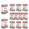12 Pcs Printed Paper Tote Bag Gift Medium Size Bags Extra Large Packing for Florist Festival Presents Portable Decorative