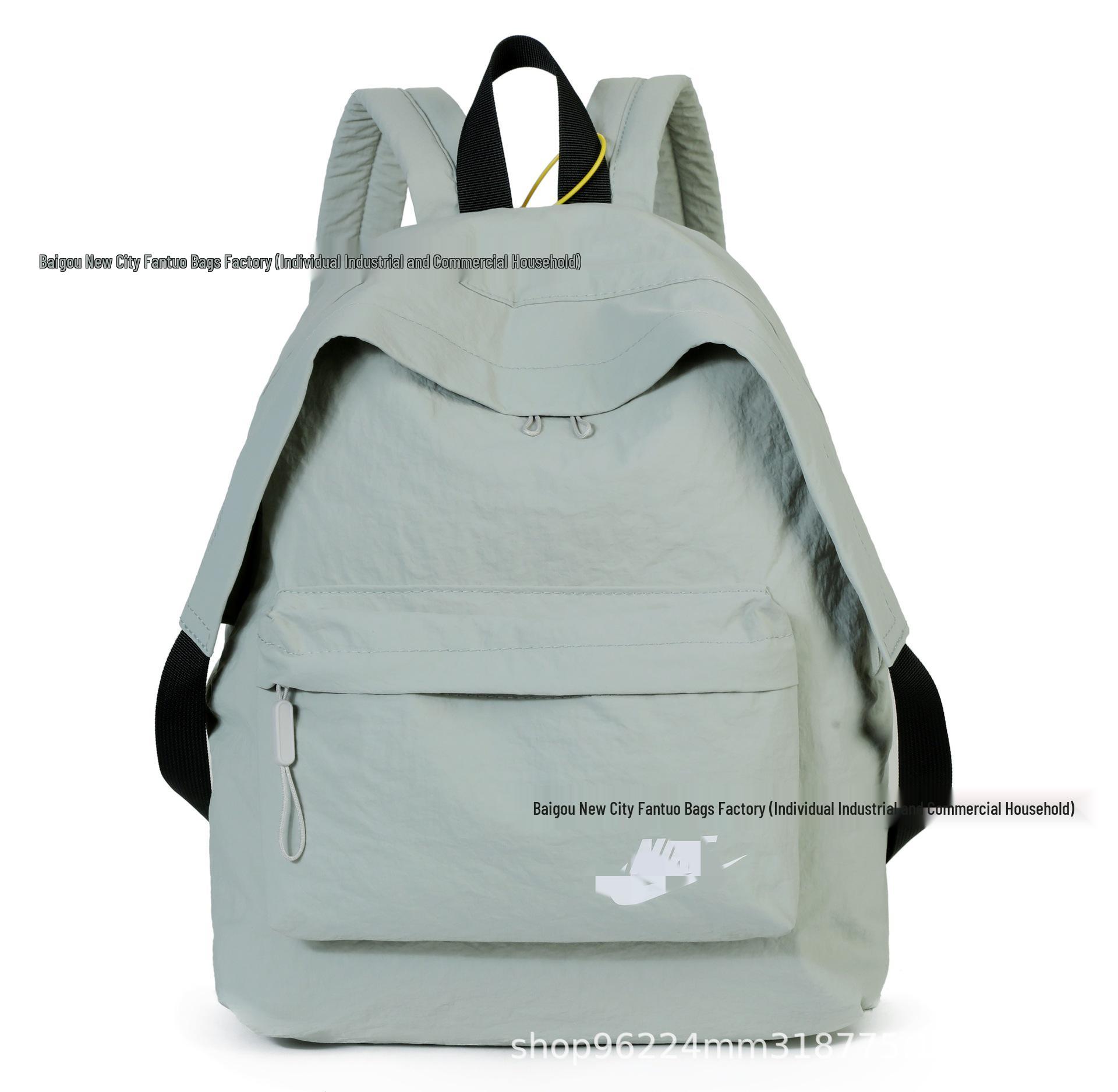 

Retro Minimalist Versatile Backpack - American Casual Student Schoolbag in Solid Color