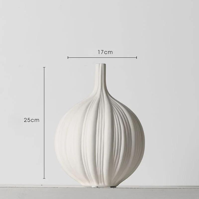

Nordic Creative White Ceramic Vase, Home Living Room, Bedroom, Dining Room, Office Decoration, Geometric Shape, Art Vases, 1Pc