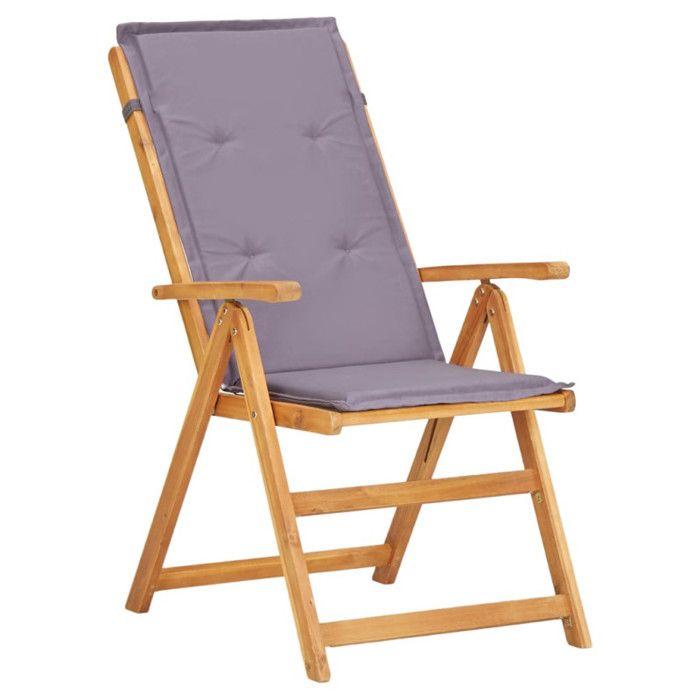 Chaises inclinables de jardin - vidaXL - Marron - Bois solide d'acacia