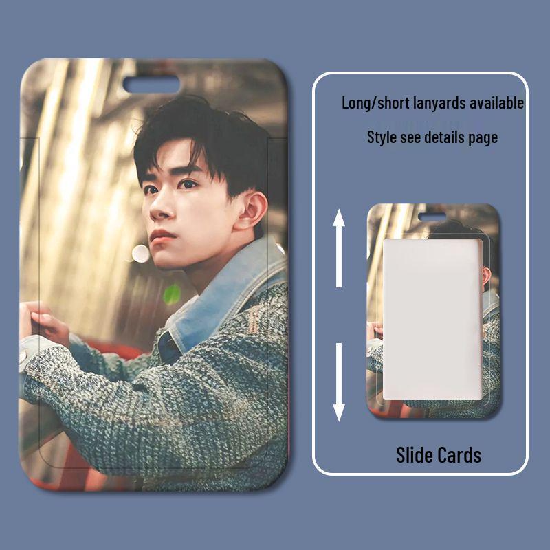 Yi Yang Qianxi Cartoon Sliding Plastic ID & Badge Holder for Students & Work Access