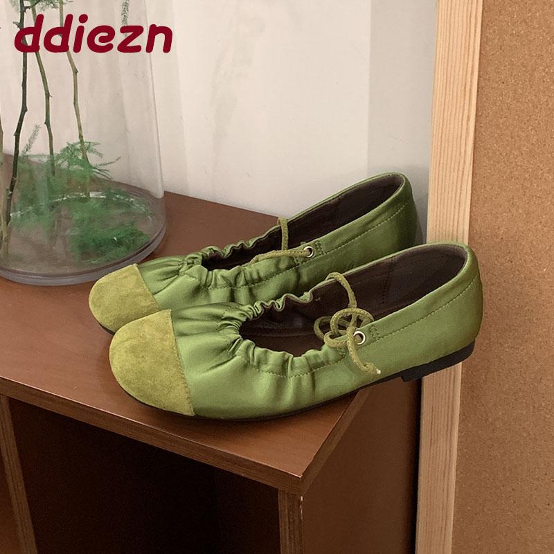 Fashion Fashion Pleated Women Ballet Flats Slip On Shoes Casual Soft Female Shallow Footwear Round Toe Ladies Mary Janes Flats Shoes new