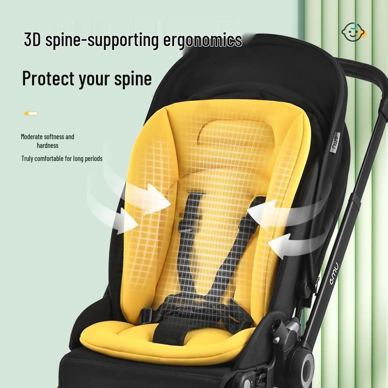 Stroller Spine Support Cushion: Thick Padded Baby Seat for High Chairs, All-Season Comfort
