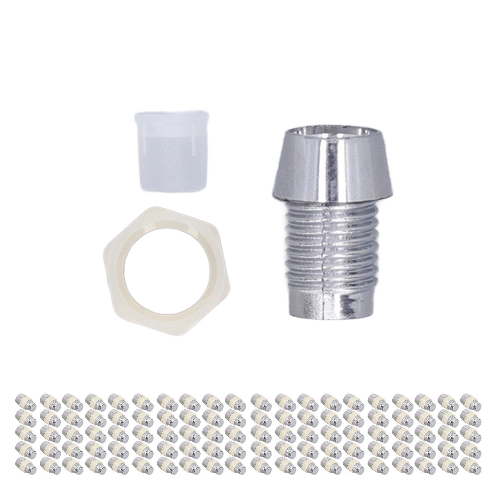 

100 Наборів Світлодіодний Тримач 5мм Пластиковий Світловипромінювальний Діод Панельне Кріплення Кліпса Набір Аксесуарів Комплект Срібний