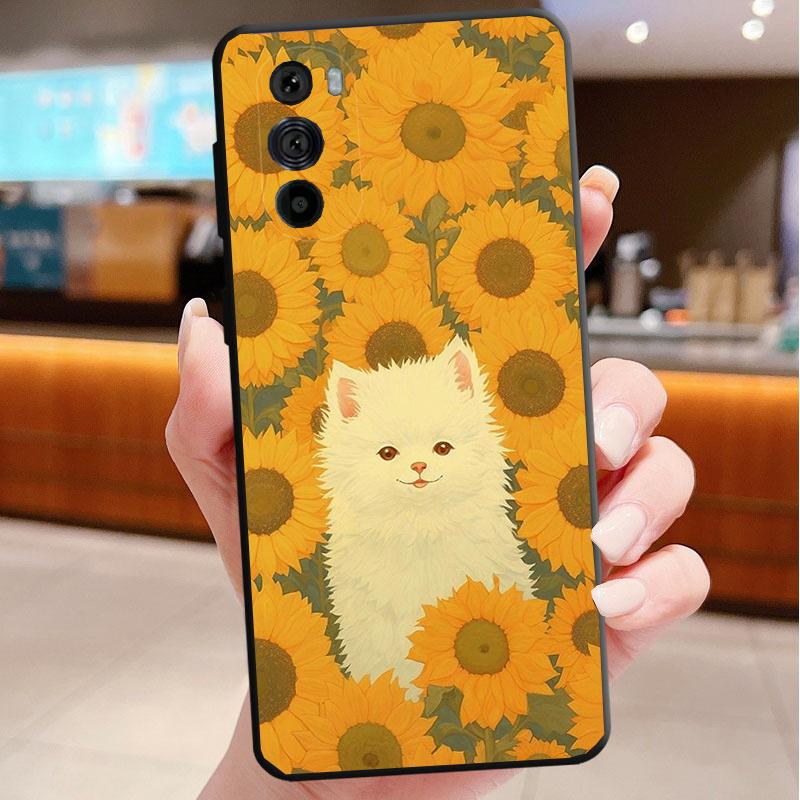 Sunflower Phone Case For Motorola Edge 60 50 40 Pro 60 50 40 30 Ultra Neo Fusion Moto G Play G Stylus G Carcasas