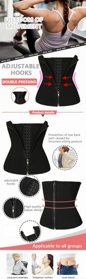 Women's Waist Trainer Corset: Sweat-Inducing Slimming Belt with Lumbar Support
