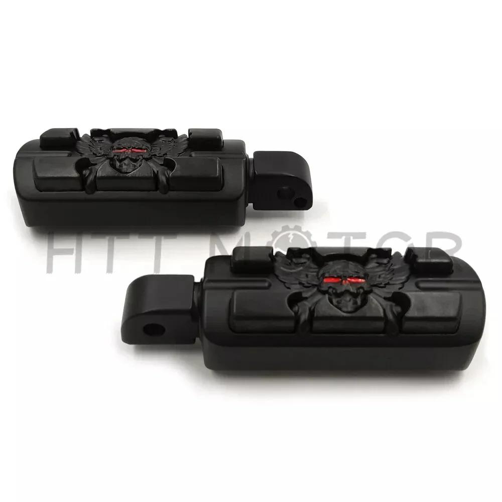 Motorcycle Accessories Gear Skull Footpegs For Passenger 2018-later Softail Fat Boy FLFB Fat Bob 2020-later LiveWire