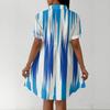 Women's Casual Loose Fit Shirt Dress Button Down Collar Short Sleeve Floral Print Summer Dress