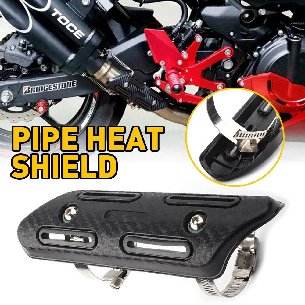 Motorcycle Motorbike Exhaust Muffler Pipe Heat Shield Cover Heel Guard Protector Durable Car Exhaust Pipe System Motorcycl Parts