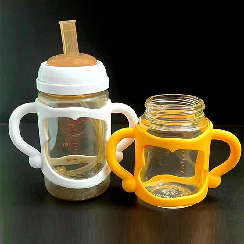 1 Piece Durable Food Grade Silicone Transitional Sippy Cup Handle Grip For Wide-Neck Baby Bottles Baby Bottle Handles