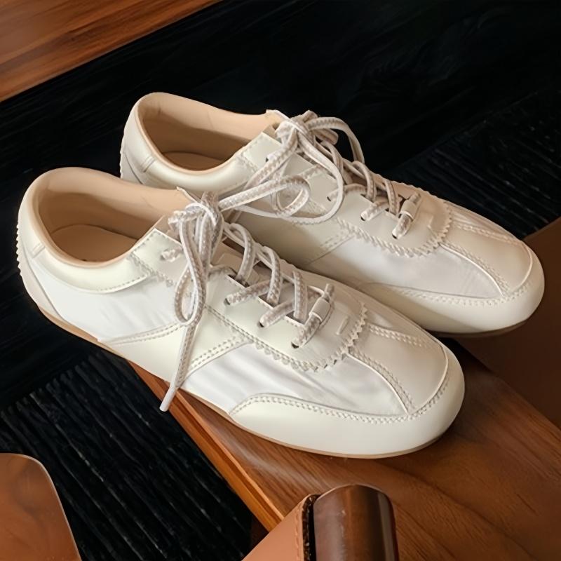 Fashion Fashionable Casual Women's Shoes 2025 Spring Summer Lace Up Round Toe Low Heels Sneakers Outside Comfy Flat Sneakers Mujer