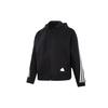 (WMNS) Future Icons 3-Stripes Full-Zip Hoodie Asia Sizing 'Black White' Women's HT4715