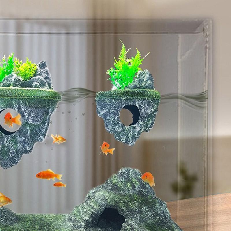 Fish Tank Ornament Bubbler Aquarium Axolotl Aquarium Accessories Decoration for Fish Caves Aquarium Shrimp Hiding ZSP04