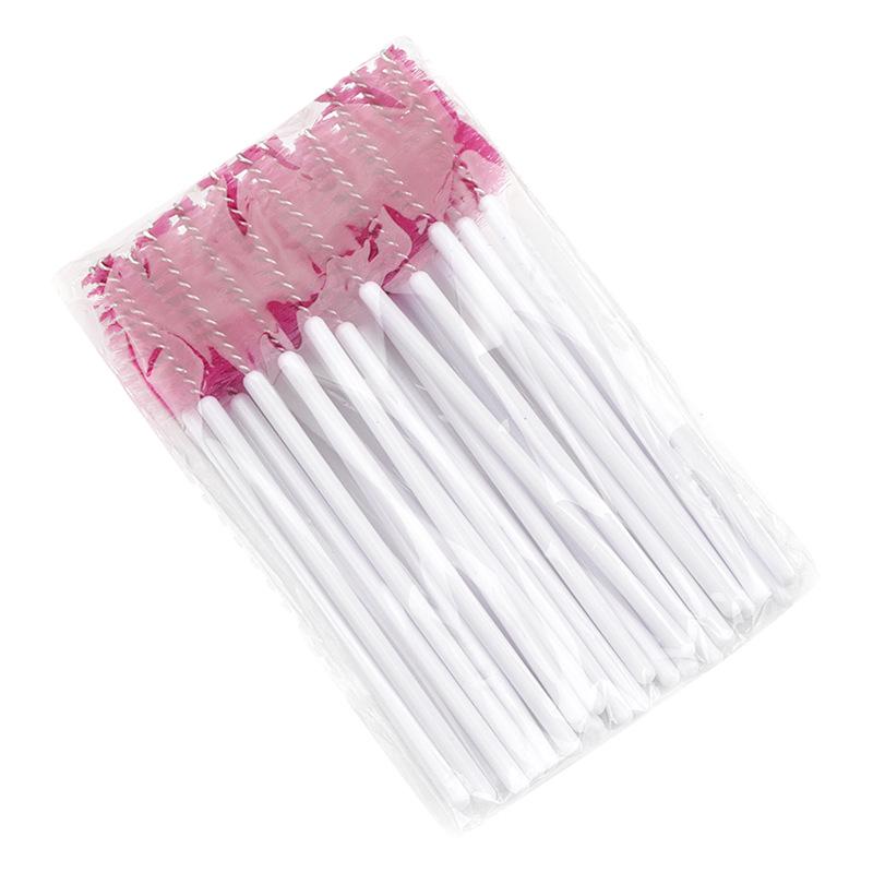 25pcs Disposable Water Drop Mascara Brush Set - Mini Colored Wand Nylon Head Eyelash Comb