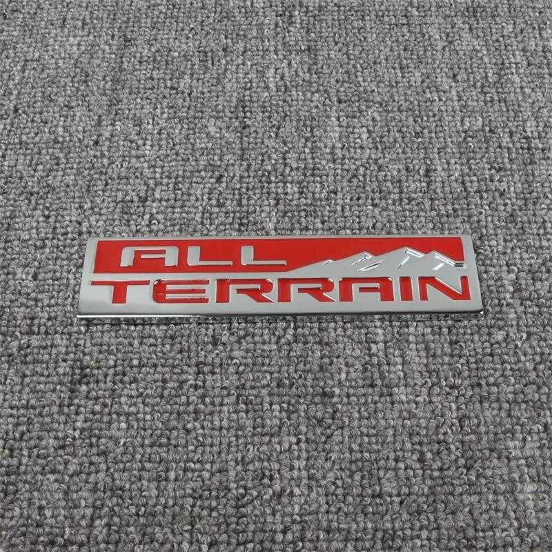 1Pc Applicable to Chevrolet pickup truck modifications with the ALL TERRAIN logo, all-terrain off-road vehicle decals, snow mountain metal stickers