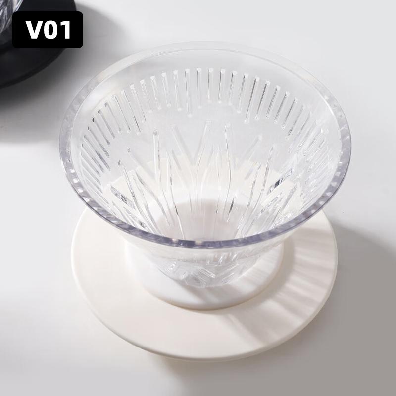 YRP Portable Coffee Filter Cup coffee dripper pour over V&60 White, black, silver gray V01/V02 quality reusable filters