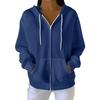 Women's Casual Fashion Long-Sleeved Zip-Up Christmas Print Knitted Hoodie
