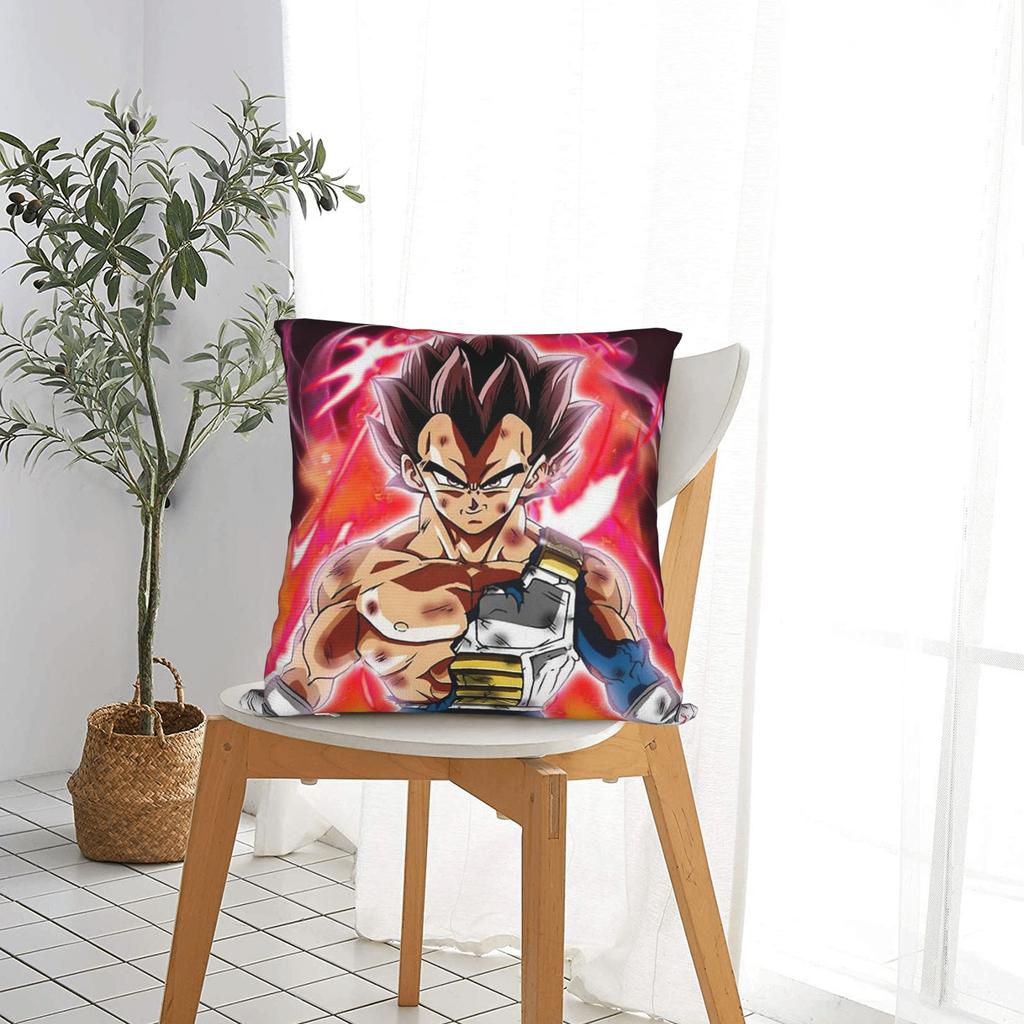 Dbz Vegeta Square Pillow Case Dbz Cushion Covers Vintage Zipper Decor Pillowcover For Home 40*40Cm