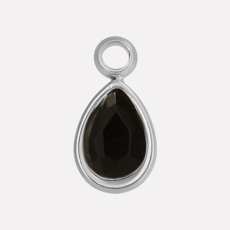 Geometry Water Droplets Pendant Shiny Rhinestone Stainless Steel Base Waterproof Charms For Jewelry Making Supplies DIY Bracelet