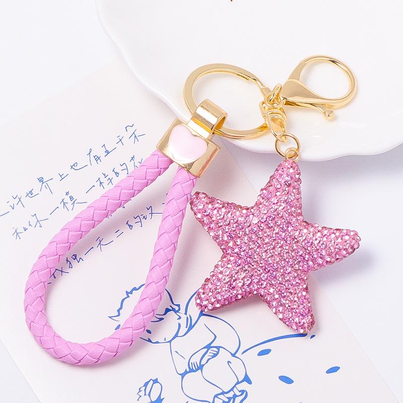 Five-pointed Star Creative Keychain, Hoop Backpack Pendant, Heart-shaped Keychain, Small Gift