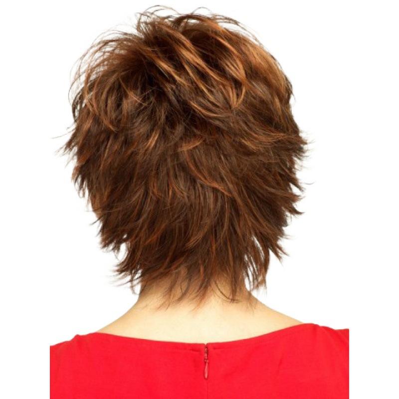 Kurze Perücken, lockige Damen-natürliche Perücke mit Pony, synthetisches blondes braunes Haar, Kostüm-Perücke für den täglichen Gebrauch für Frauen, hitzebeständige Perücke