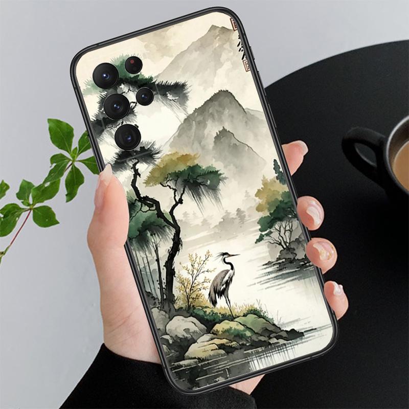 Japan Style Landscape Scaneary Phone Case For Samsung A35 A55 A54 A15 A25 A05s A05 A22 A24 A52 A33 A34 M34 M14 M54 M23