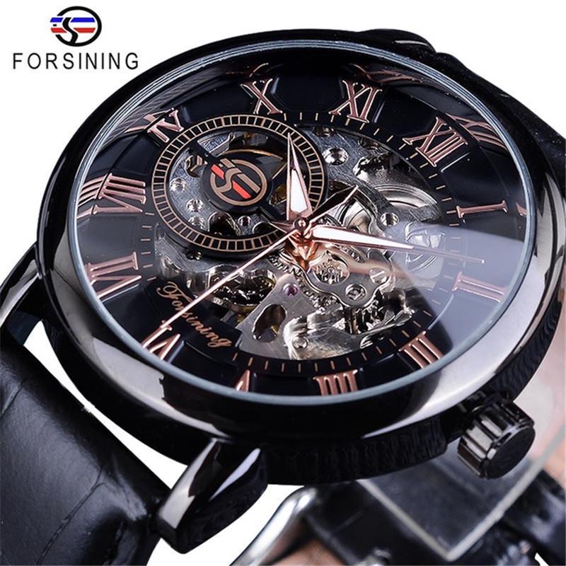 Forsining Men's Retro Skeleton Mechanical Watch
