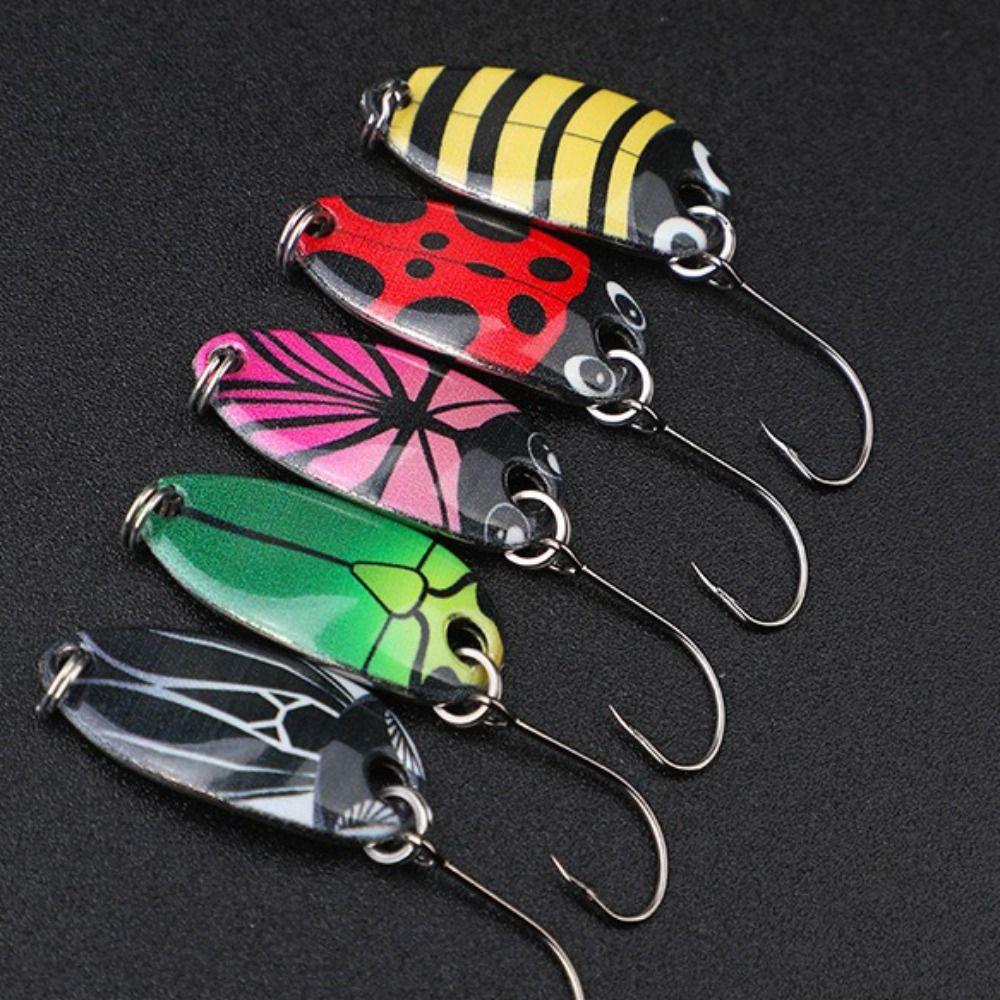 5 Pcs/Set 1.5G 2.5G 3.5G 5G Weight Spoon Fishing Lure Small Stream Lure Trout Fishing