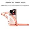 Transparent TPU Shockproof Case Galaxy Z Flip 3 4 Flexible Bumper With Air Cushion Protection Hinge Guard