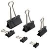 Black Metal Bulldog Clips - Large Size, Multi-Spec, Long-Tail Office Binder Clips