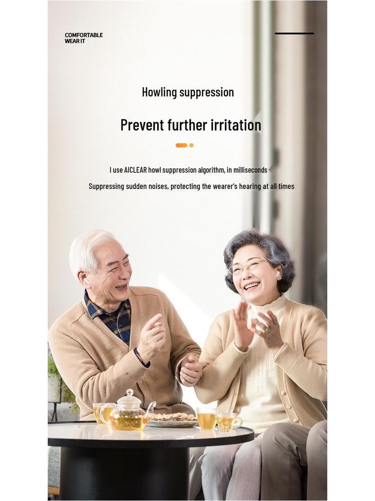 Bluetooth Earphones: Long Battery, Hearing Aid, Smart Sound Amplifier for Elders with Hearing Loss