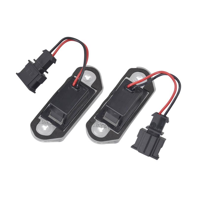 1 Pair LED Car License Number Plate Light Lamp Bulbs Auto Illumination Licence Plate Parts For VW Golf MK3 For Skoda Octavia I