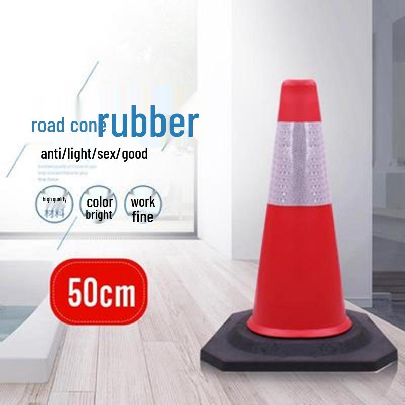 EVA 70cm Uncrushable Reflective Traffic Cone - Red
