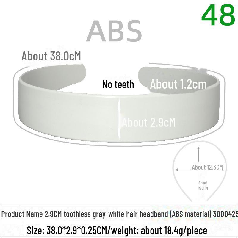 Handmade 2.5CM Toothless Black Hairband - PS Material Hair Accessory