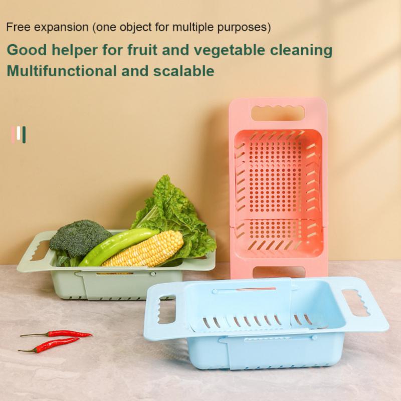 Drain Rack Telescopic Organizer Solid Simple Style Kitchen Organizer Gadgets Sink Rack Retractable Adjustable Kitchen For Use