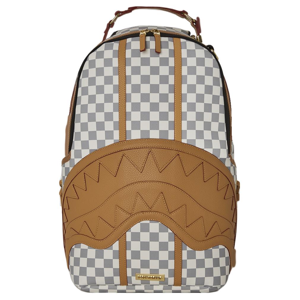 New SPRAYGROUND Artificial Leather Backpack Unisex Latte Brown SD-B5794