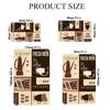 1 Piece of Soft Kitchen Carpet Hot Coffee Beans Print Design Floor Mat Anti Slip for Decorating The Kitchen Living Room Home Rug